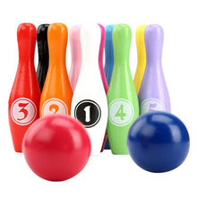 Load image into Gallery viewer, Wooden Bowling Set for Children with Numbers Family Game Party Supplies Intelligent Toy HB88
