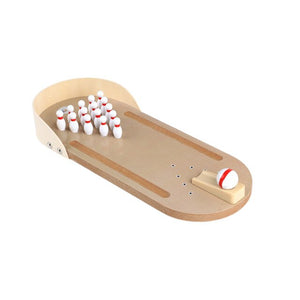 Wooden Desktop Bowling Game Toy Set Tabletop Bowling Toy Classic Desk Ball Kit Finger Hand Party Game Toy For Kids Adults