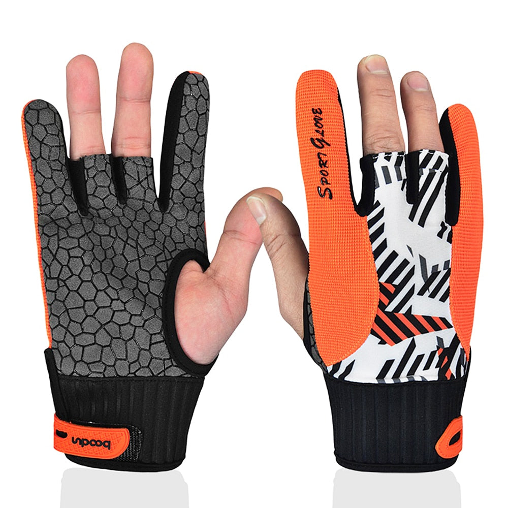 1 Pair Breathable Professional Men Women Bowling Gloves Elastic Breathable Sports Bowling Ball Mittens Bowling Accessories